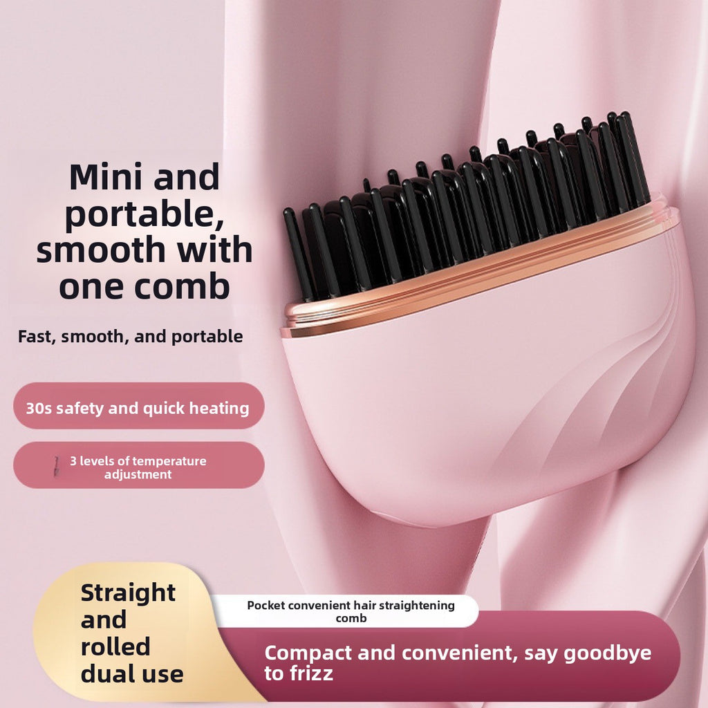 Mini Rechargeable Hair Straightener Comb