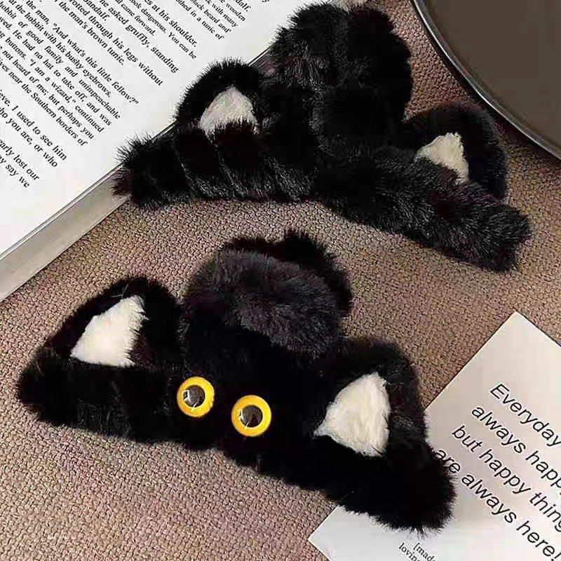 Fuzzy hair-pulling clips