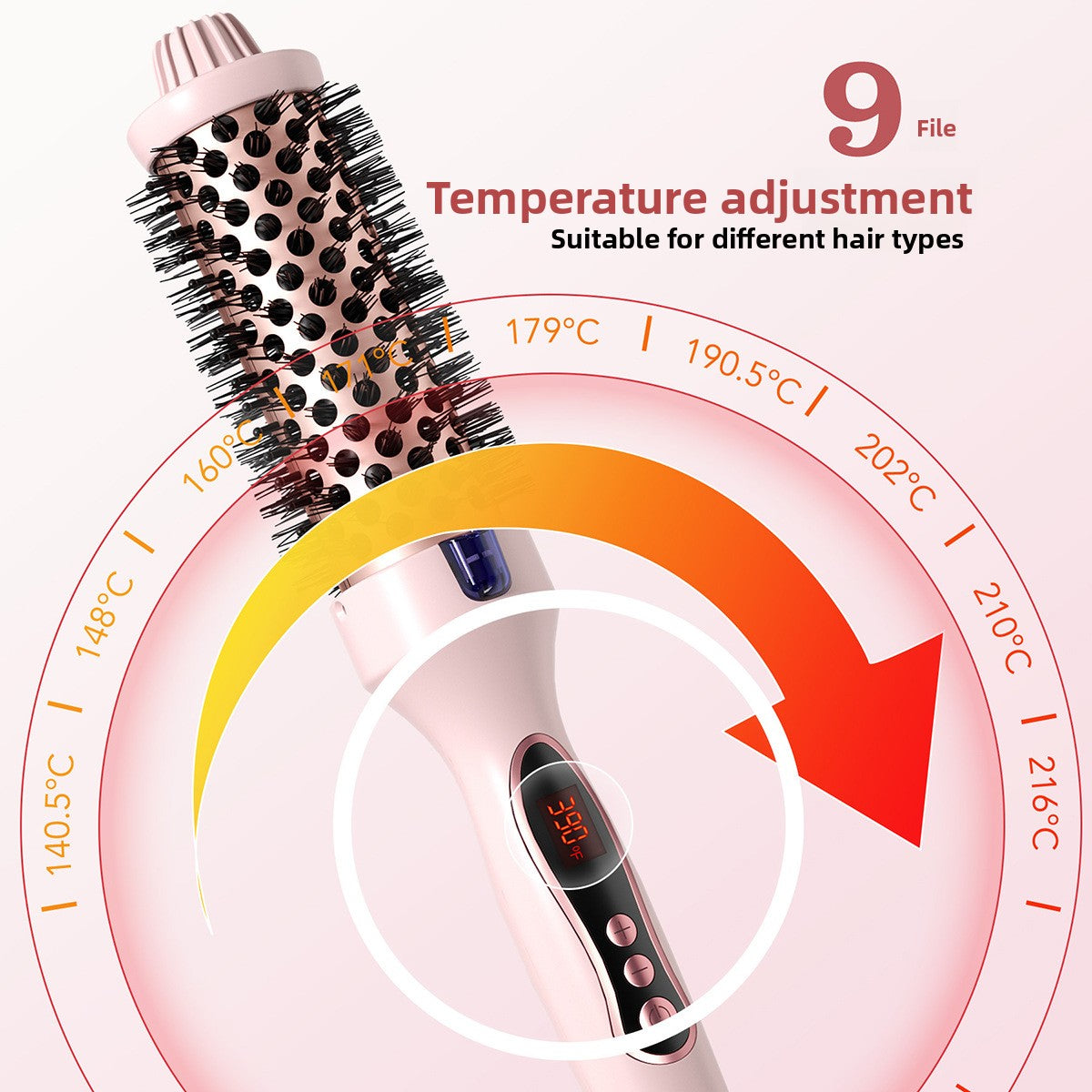 Electric heating hair comb multi-function straight roll dual-purpose