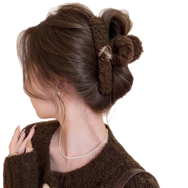 Fuzzy hair-pulling clips